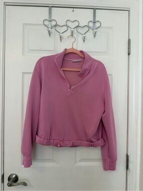 T.J.Maxx Dusty Pink Half-Zip Pullover Sweatshirt
